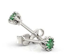 Kolczyki z białego złota ze szmaragdami BPK-2120B