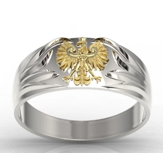 Sygnet złoty z orłem INSIGNE SJ-13BZ