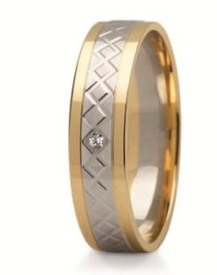 Obrączka z żółtego i białego złota ST-228ZB-m