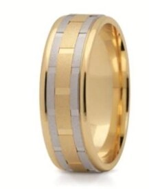 Obrączka z żółtego i białego złota ST-167ZB-k