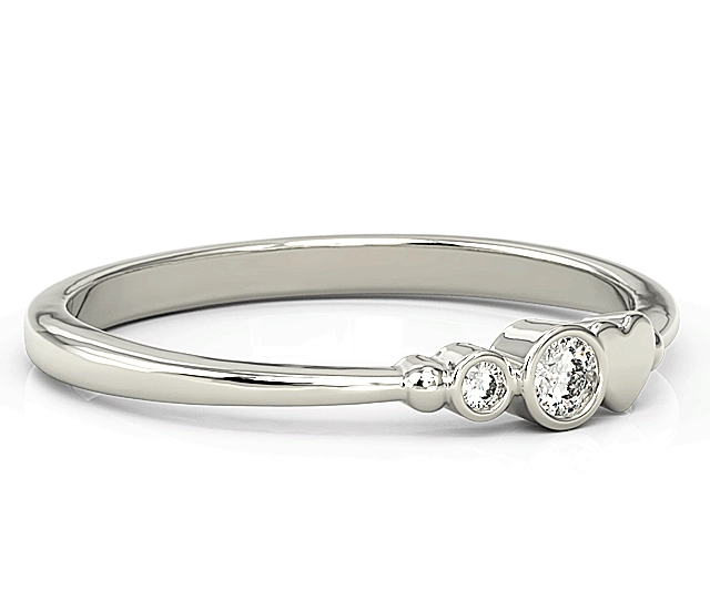 Pierścionek z białego złota z cyrkoniami Swarovski BP-6807B-C