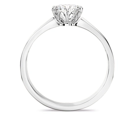 Pierścionek ze złota z brylantem 0,80ct G/Si1, z białego złota BP-2180B
