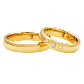 Obrączka z żółtego złota ŁK-27Z-light-m