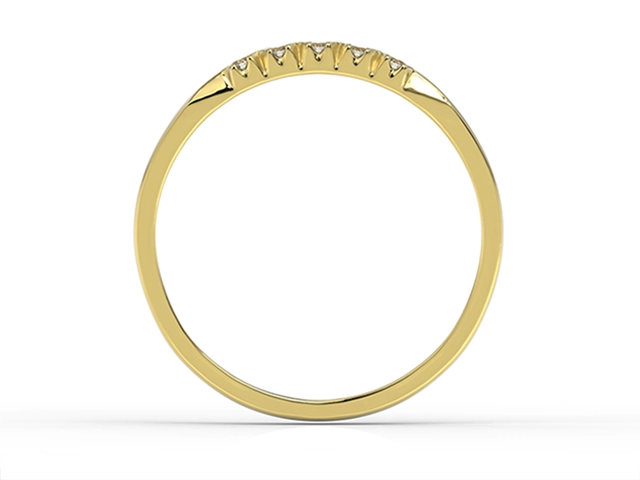 Pierścionek z żółtego złota z diamentami 0,07 ct wzór BP-3507Z K5-1,5