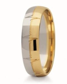 Obrączka z żółtego i białego złota ST-257ZB-m