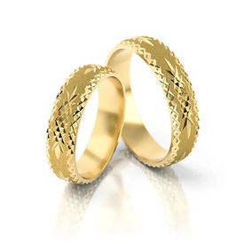 Obrączki ślubne z żółtego złota (para) ST-19Z