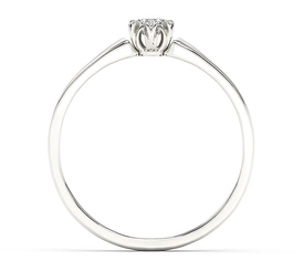 Pierścionek zaręczynowy z białego złota z brylantem 0,20 ct wzór BP-2120B