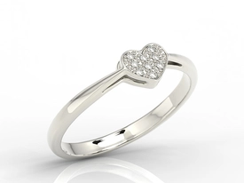 Pierścionek z białego złota z cyrkoniami wzór LP-40B-C