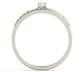 Pierścionek z białego i żółtego złota z cyrkoniami Swarovski BP-77BZ-C