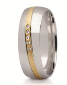 Obrączka z żółtego i białego złota ST-256ZB-m