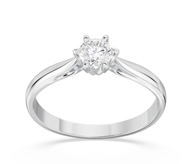 Pierścionek zaręczynowy z białego złota z brylantem AP-6627B