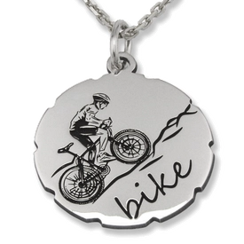 Wisiorek srebrny Bike-1