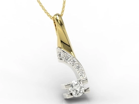 Wisiorek z żółtego i białego złota z diamentami JPW-66ZB