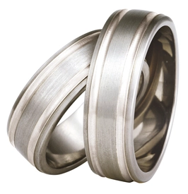 Obrączka z tytanu i srebra SWTS-76/7-m