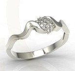 Zestaw LP-20B z białego złota z brylantami