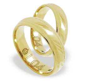 Obrączka z żółtego złota ŁL-04Z-light-k