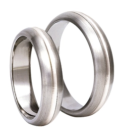 Obrączka z tytanu i srebra SWTS-81/5-k