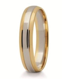 Obrączka z żółtego i białego złota ST-239ZB-m