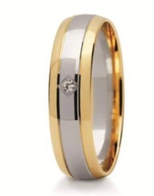 Obrączka z żółtego i białego złota ST-255ZB-m