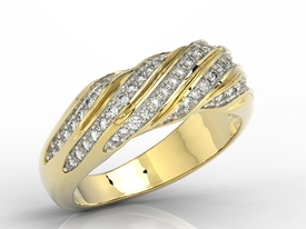 Pierścionek z żółtego złota  z brylantami JP-68Z-R