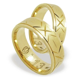 Obrączka z żółtego złota ŁL-13Z-light-m