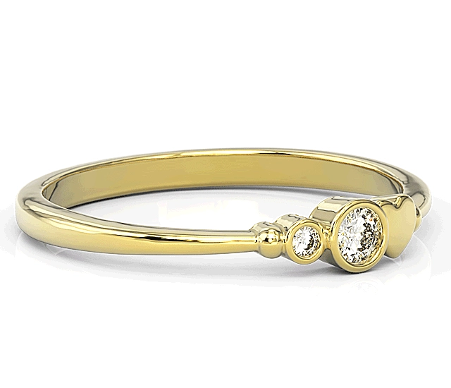 Pierścionek z żółtego złota z cyrkoniami Swarovski BP-6809Z-C
