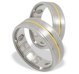 Obrączka z żółtego i białego złota ŁH-06ZB-light-m