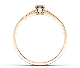 Pierścionek zaręczynowy z różowego złota z granatem BP-2110P