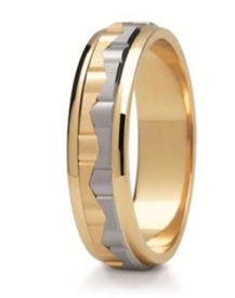 Obrączka z żółtego i białego złota ST-94ZB-m