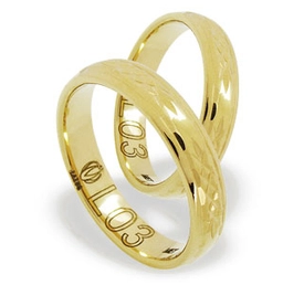 Obrączka z żółtego złota ŁL-03Z-EXTRA light-m