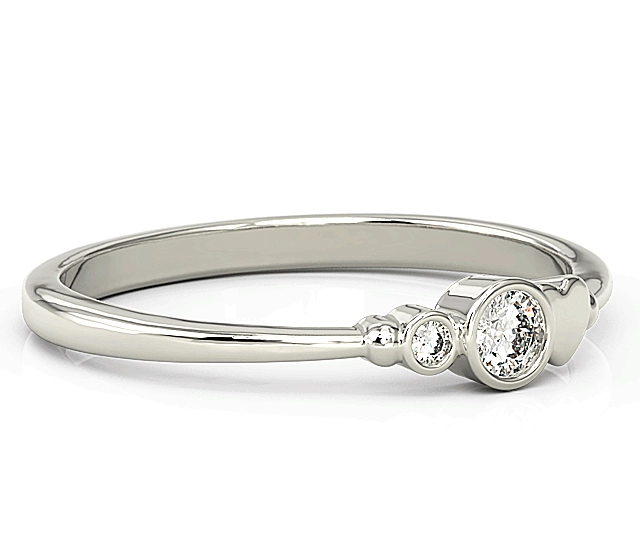 Pierścionek z białego złota z cyrkoniami Swarovski BP-6811B-C