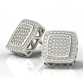 Kolczyki z białego złota z brylantami LPK-64B