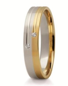 Obrączka z żółtego i białego złota ST-223ZB-m