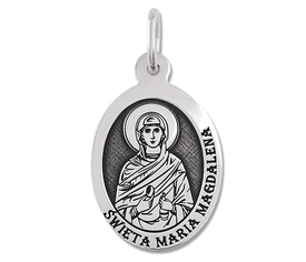 Medalik srebrny z wizerunkiem Św. Marii Magdaleny