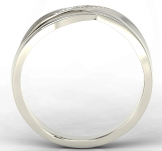 Pierścionek z białego złota z diamentami LP-6708B