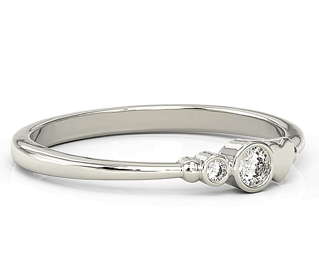 Pierścionek z białego złota z cyrkoniami Swarovski BP-6809B-C