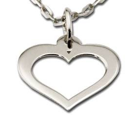 Wisiorek z białego złota Serce WEC-B-WIS-SERCE-45