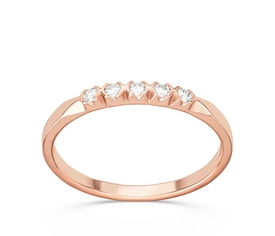 Pierścionek z różowego złota z diamentami 0,10 ct wzór BP-3510P k5-1,7