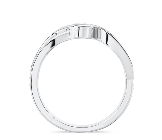Pierścionek z białego złota z brylantami 0,39 ct wzór BP-2839B