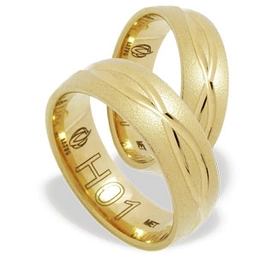 Obrączka z żółtego złota ŁH-01Z-m