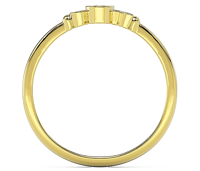 Pierścionek z żółtego złota z cyrkoniami Swarovski Róż BP-6711Z-C/PINK