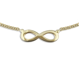 Naszyjnik ze złota - celebrytka ze znakiem nieskończoności -Model 20