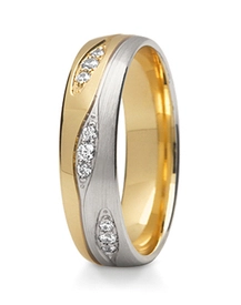 Obrączka z żółtego i białego złota ST-287ZB-k