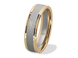 Obrączka z żółtego i białego złota palladowego ŁN-35ZB-light-m