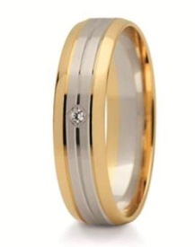 Obrączka z żółtego i białego złota ST-240ZB-m