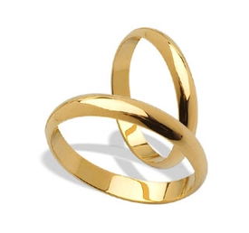 Obrączka klasyczna z żółtego złota ŁK-21-Light-k