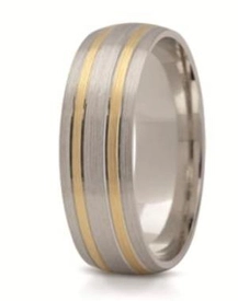 Obrączka z żółtego i białego złota ST-137ZB-k