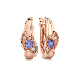 Kolczyki z tanzanitami i brylantami BPK-11P