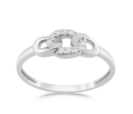 Pierścionek z żółtego złota z cyrkoniami CP-48B-C