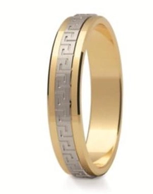 Obrączka z żółtego i białego złota ST-202ZB-m